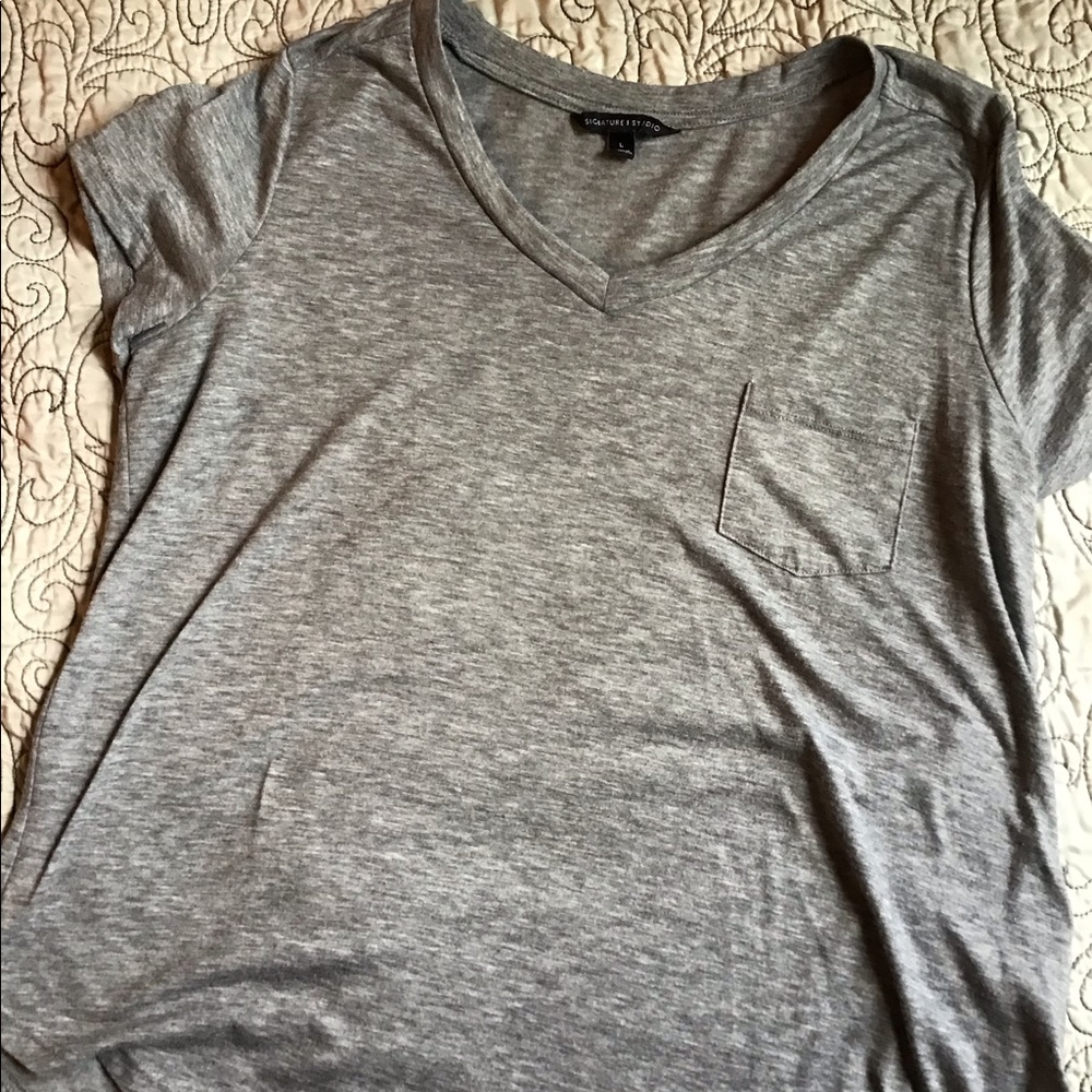 Grey pocket cotton tee